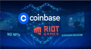 Coinbase joins Riot Games as exclusive blockchain partner, focusing on education, not NFTs, in a cautious return to esports.