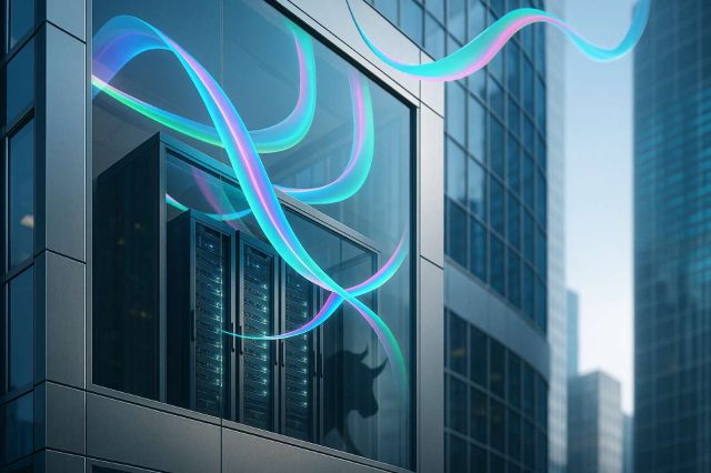 Sol Strategies’ Nasdaq Debut: A Hybrid Solana Treasury and Validator Play Wall Street glass tower with glowing validator racks and Solana-colored ribbons, symbolizing Sol Strategies’ Nasdaq listing (STKE) and its hybrid Solana treasury + staking model.