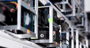 Close-up of Ethereum mining and validation hardware, preparing for the Fusaka hard fork and upcoming mainnet upgrade focused on Layer-2 scalability.